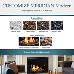Majestic 36" Meridian Modern Direct Vent Gas Fireplace with Intellifire Touch Ignition System