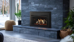 Majestic 30" Ruby Platinum Direct Vent Gas Fireplace Insert with Logs and Intellifire Touch Ignition System