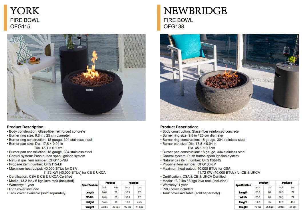Modeno OFG138 27-Inch Newbridge Fire Bowl