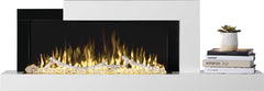 Napoleon NEFP32-5019W Stylus Cara Wall Mount Electric Fireplace with Remote and Wood Surround, 59-Inch