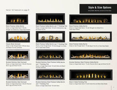 Napoleon TLV50N Tall Vector Single Sided Direct Vent Linear Gas Fireplace, 65-Inch, Electronic Ignition, Natural Gas