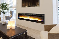 Empire Nexfire Contemporary Linear Electric Fireplace with Remote Control and Crushed Glass