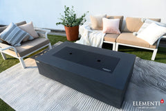 Elementi Plus 32x56-Inch Cape Town Slate Black Concrete Fire Table