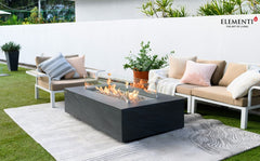 Elementi Plus 32x56-Inch Cape Town Slate Black Concrete Fire Table