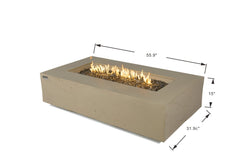 Elementi Plus 32x56-Inch Colorado Sunlight Yellow Concrete Fire Table