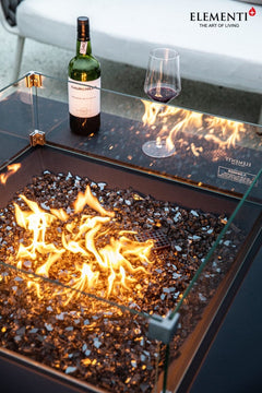 Elementi Plus 40-Inch Roraima Slate Black Concrete Fire Table