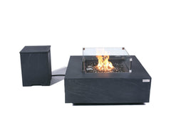 Elementi Plus 40-Inch Roraima Slate Black Concrete Fire Table