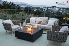 Elementi Plus 40-Inch Roraima Slate Black Concrete Fire Table