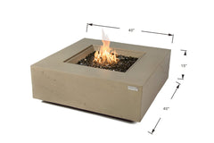 Elementi Plus 40-Inch Uluru Sunlight Yellow Concrete Fire Table