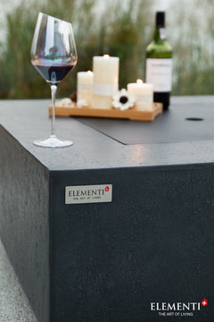 Elementi Plus 40-Inch Bergen Dark Grey Concrete Fire Table