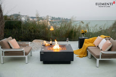 Elementi Plus 40-Inch Bergen Dark Grey Concrete Fire Table