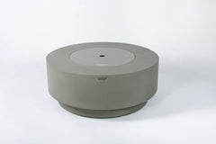 Elementi Plus 41-Inch Colosseo Light Grey Round Concrete Fire Table