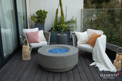 Elementi Plus 41-Inch Colosseo Light Grey Round Concrete Fire Table