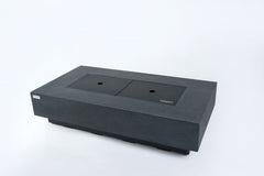 Elementi Plus 32x60-Inch Positano Dark Grey Concrete Fire Table