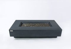 Elementi Plus 32x60-Inch Positano Dark Grey Concrete Fire Table