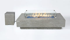 Elementi Plus 32x60-Inch Riviera Light Grey Concrete Fire Table