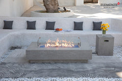 Elementi Plus 32x60-Inch Riviera Light Grey Concrete Fire Table