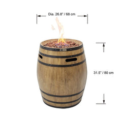 Elementi 27-Inch Napa Barrel Fire Pit
