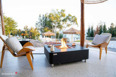 Elementi Plus 42-Inch Copenhagen Bulgaria Black Marble Porcelain Fire Table