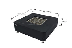 Elementi Plus 42-Inch Copenhagen Bulgaria Black Marble Porcelain Fire Table