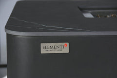 Elementi Plus 30x62-Inch Valencia Bulgaria Black Marble Porcelain Fire Table