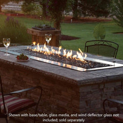 Empire 48" Carol Rose Outdoor Stainless Steel Linear Gas Fire Pit