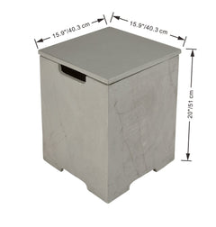 Elementi Plus 32x56-Inch Meteora Space Grey Concrete Fire Table