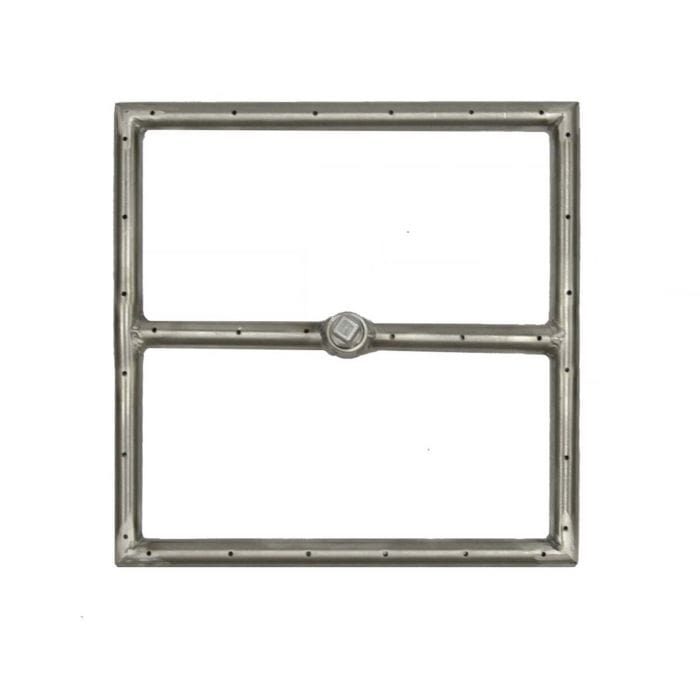 The Outdoor Plus Square Stainless Steel Gas Fire Pit Burner Available in Different Sizes