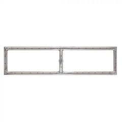 The Outdoor Plus 6-inch Rectangle Gas Fire Pit Burner Only with White Background