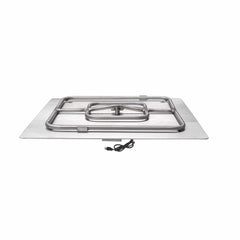 The Outdoor Plus Square Flat Pan with Square Stainless Steel Burner Available in Different Sizes and Ignition Systems