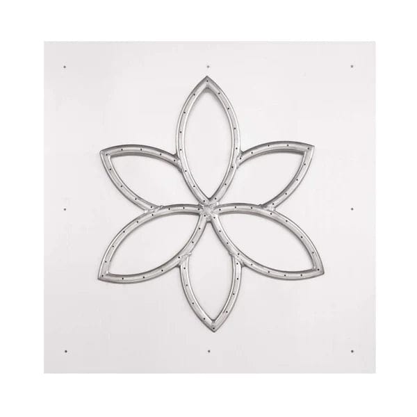 The Outdoor Plus Square Flat Pan with Stainless Steel Lotus Burner in White Background