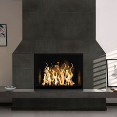 Indoor Fireplace with The Outdoor Plus Waves Fireplace Burner