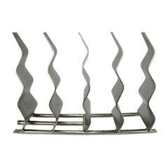 The Outdoor Plus Waves Fireplace Burner Stainless Steel in White Background