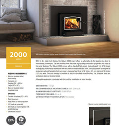 Osburn 28-Inch 2000 Wood Burning Fireplace Insert