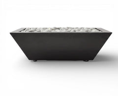 Warming Trends AON GFRC Architectural Pinnacle Square Wok Metal Vessels w/ Crossfire Brass Burner