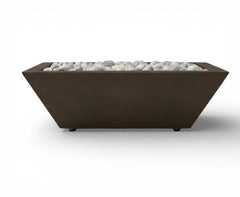 Warming Trends AON GFRC Architectural Pinnacle Square Wok Metal Vessels w/ Crossfire Brass Burner