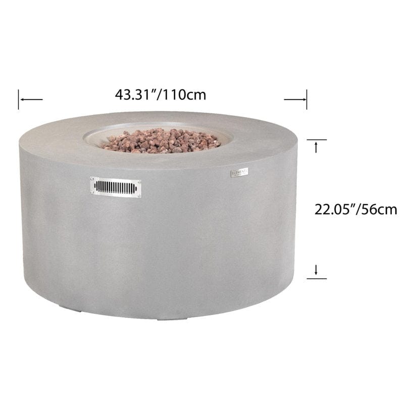 Elementi Plus OFG311 43-Inch Pacaya Concrete Fire Table with Hidden Propane Tank