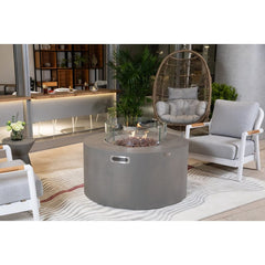 Elementi Plus OFG311 43-Inch Pacaya Concrete Fire Table with Hidden Propane Tank
