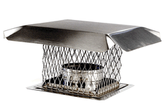 National Chimney 6 Inch Diameter 13x13 Inch Top Kit with Cap & Flat Top Plate 304 - NC6TK1313