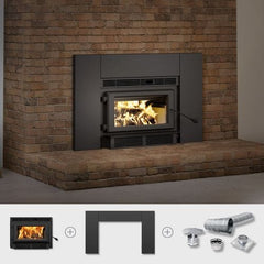 Century Heating CB00027K Wood Insert With Faceplate, Blower and Liner Kit - CW2100