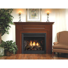 Empire 36" Keystone Deluxe B-Vent Gas Fireplace with Contour Burner and Log Set