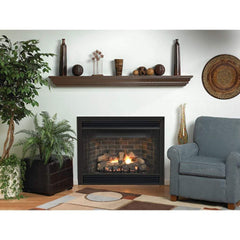 Empire 36" Keystone Deluxe B-Vent Gas Fireplace with Contour Burner and Log Set