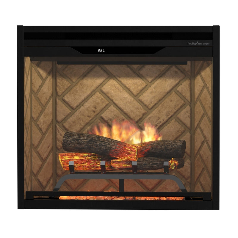 Dimplex REV24-HB Revillusion Built-In Electric Fireplace Herringbone, 24-Inch