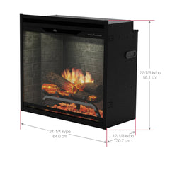 Dimplex REV24-BL Revillusion Built-In Electric Fireplace Black, 24-Inch
