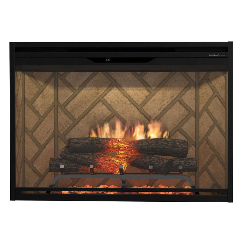 Dimplex REV36-HB Revillusion Built-In Electric Fireplace Herringbone, 36-Inch