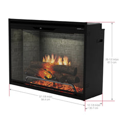 Dimplex REV36-HB Revillusion Built-In Electric Fireplace Herringbone, 36-Inch
