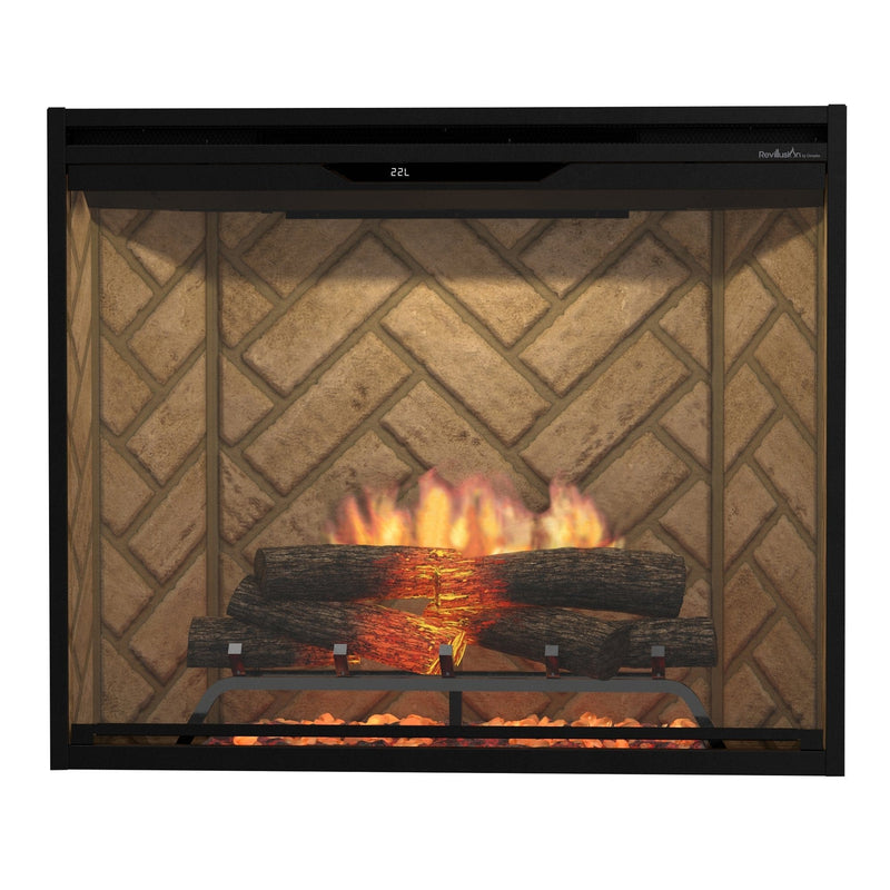 Dimplex REV36P-HB Revillusion Portrait Built-In Electric Fireplace Herringbone, 36-Inch
