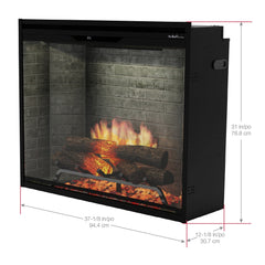 Dimplex REV36P-BL Revillusion Portrait Built-In Electric Fireplace Black, 36-Inch