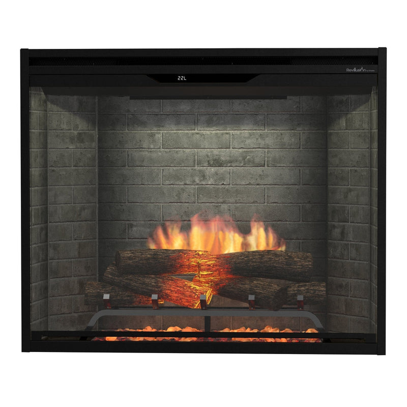 Dimplex REV36P-NB Revillusion Portrait Built-In Electric Fireplace Neutral Brick, 36-Inch