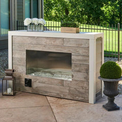 The Outdoor GreatRoom 40-Inch Ready to Finish Single-Sided Linear Outdoor Gas Fireplace